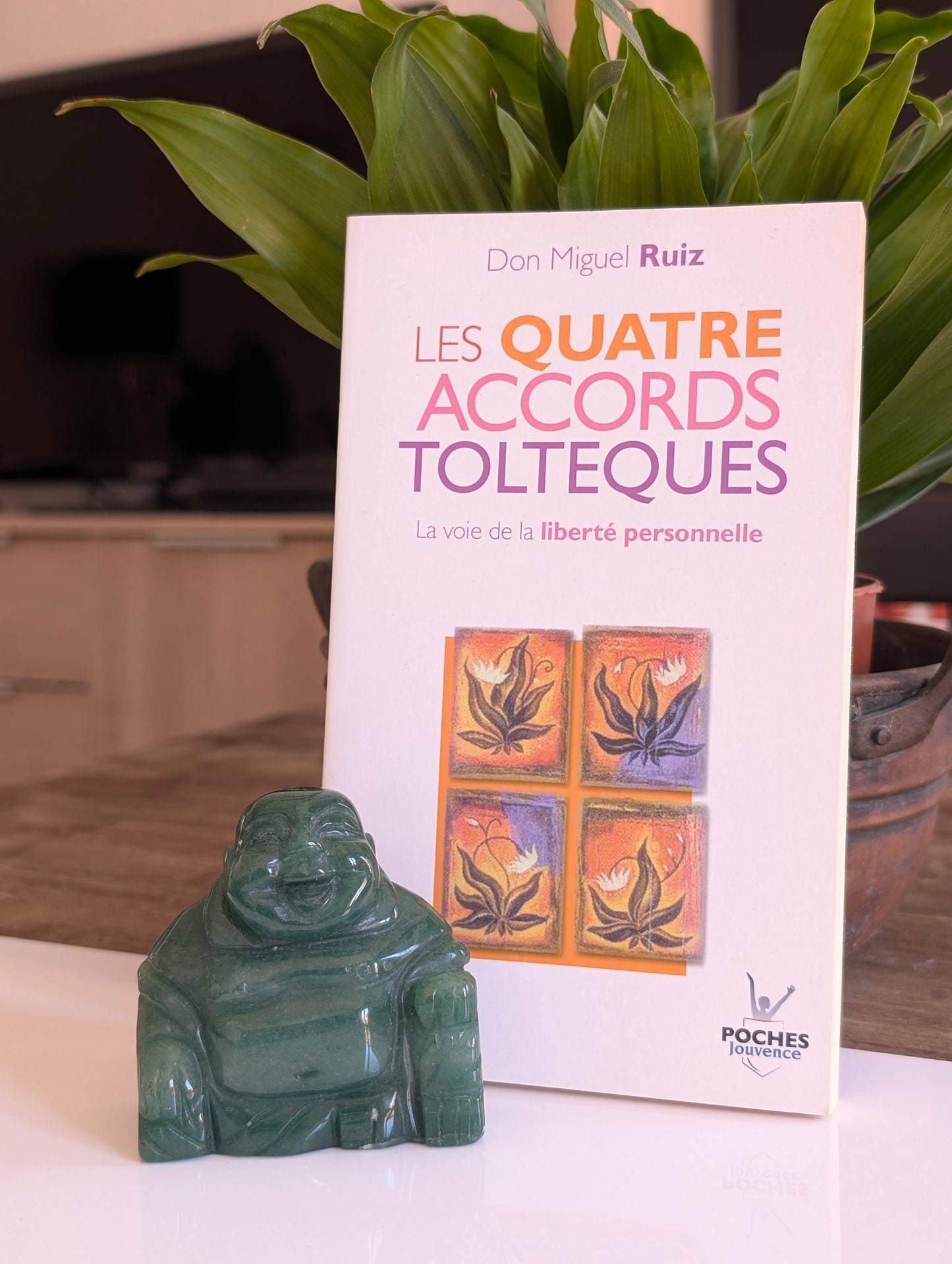 Bouddha en aventurine verte