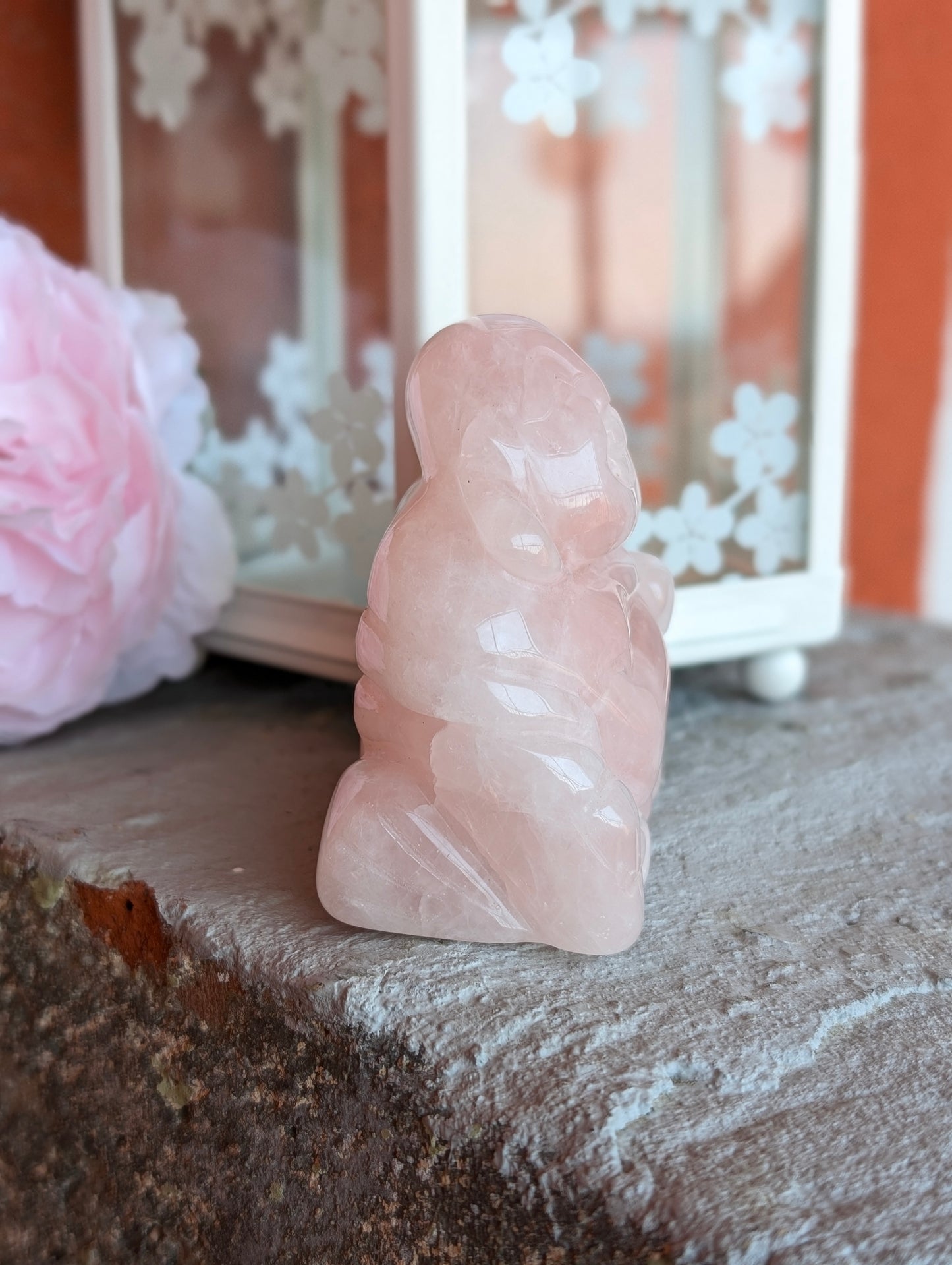 Bouddha quartz rose