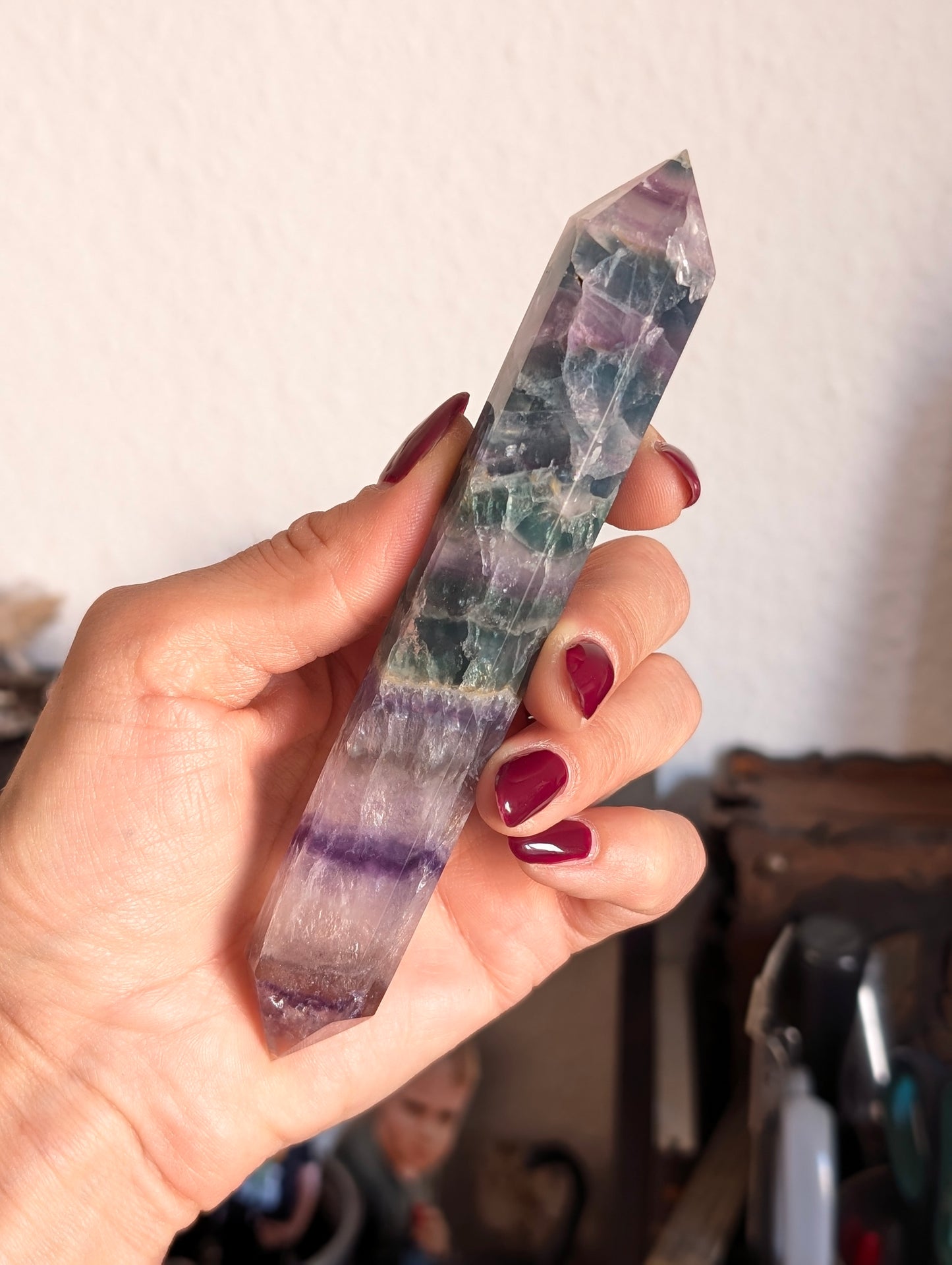 Double pointe en fluorite
