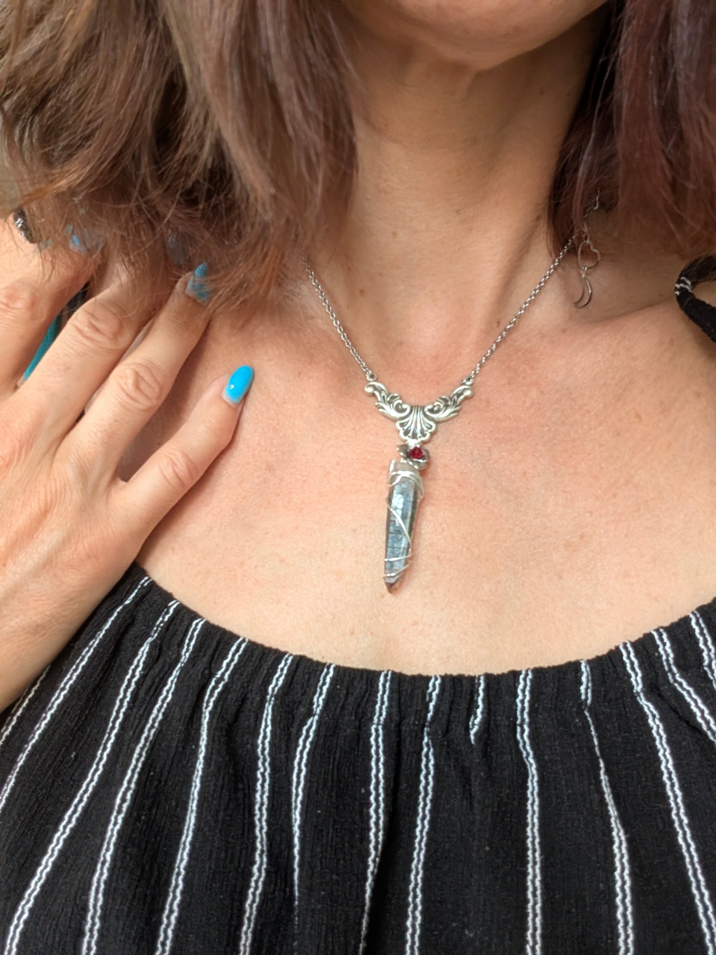Collier avec jolie lodolite belge Bierghes