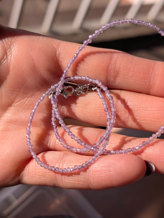 Collier ras du cou en améthyste