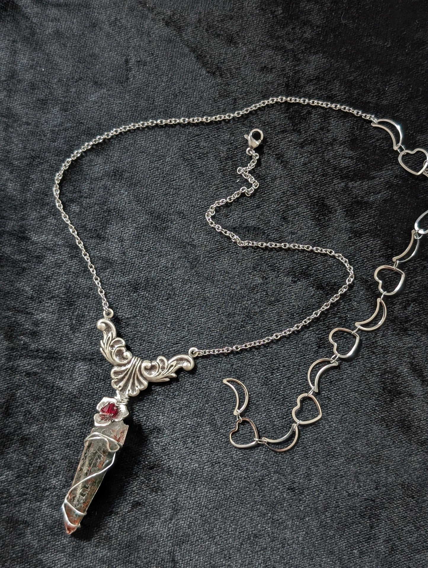 Collier avec jolie lodolite belge Bierghes