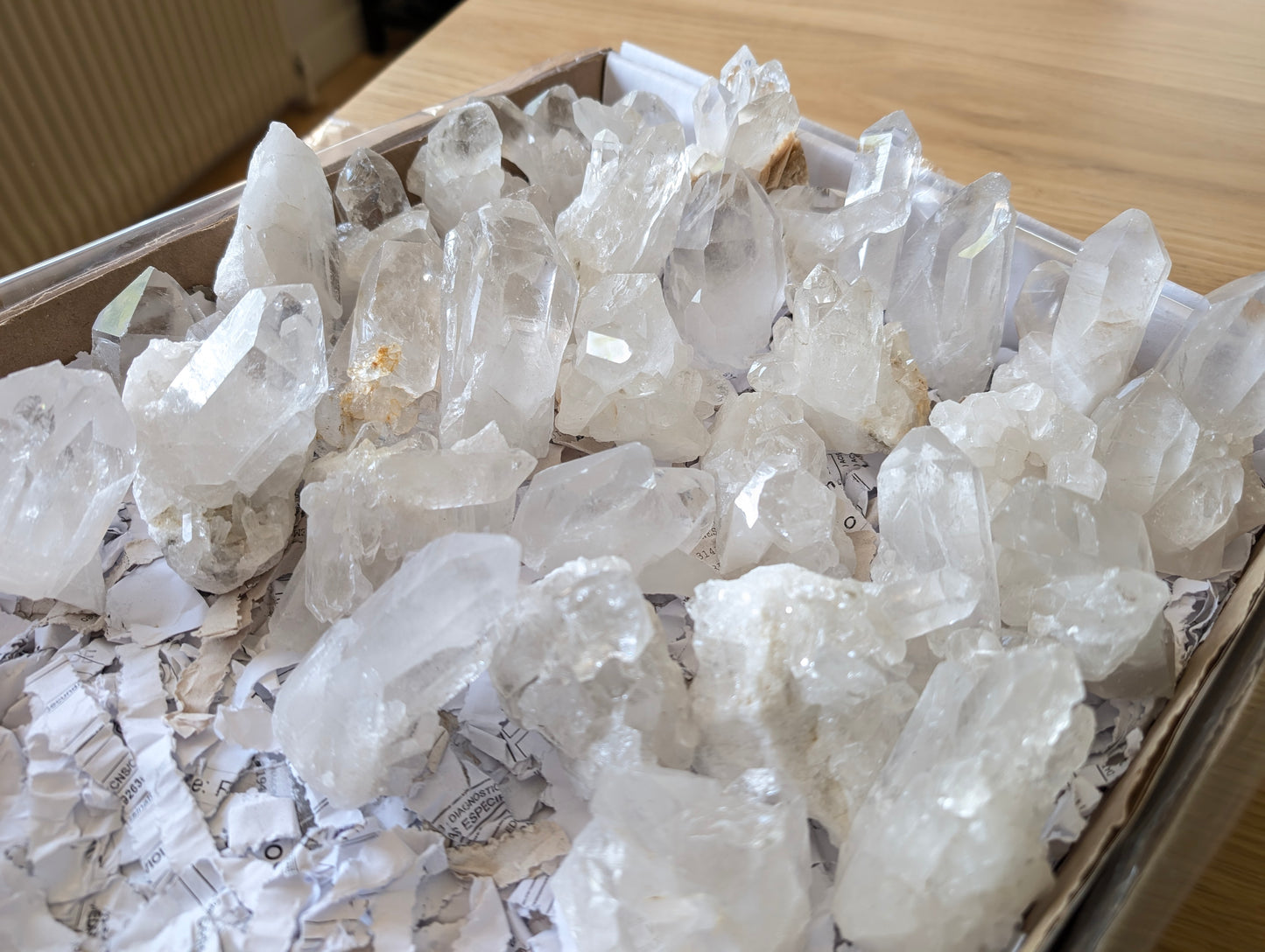 Pointe de cristal de roche brute grande taille