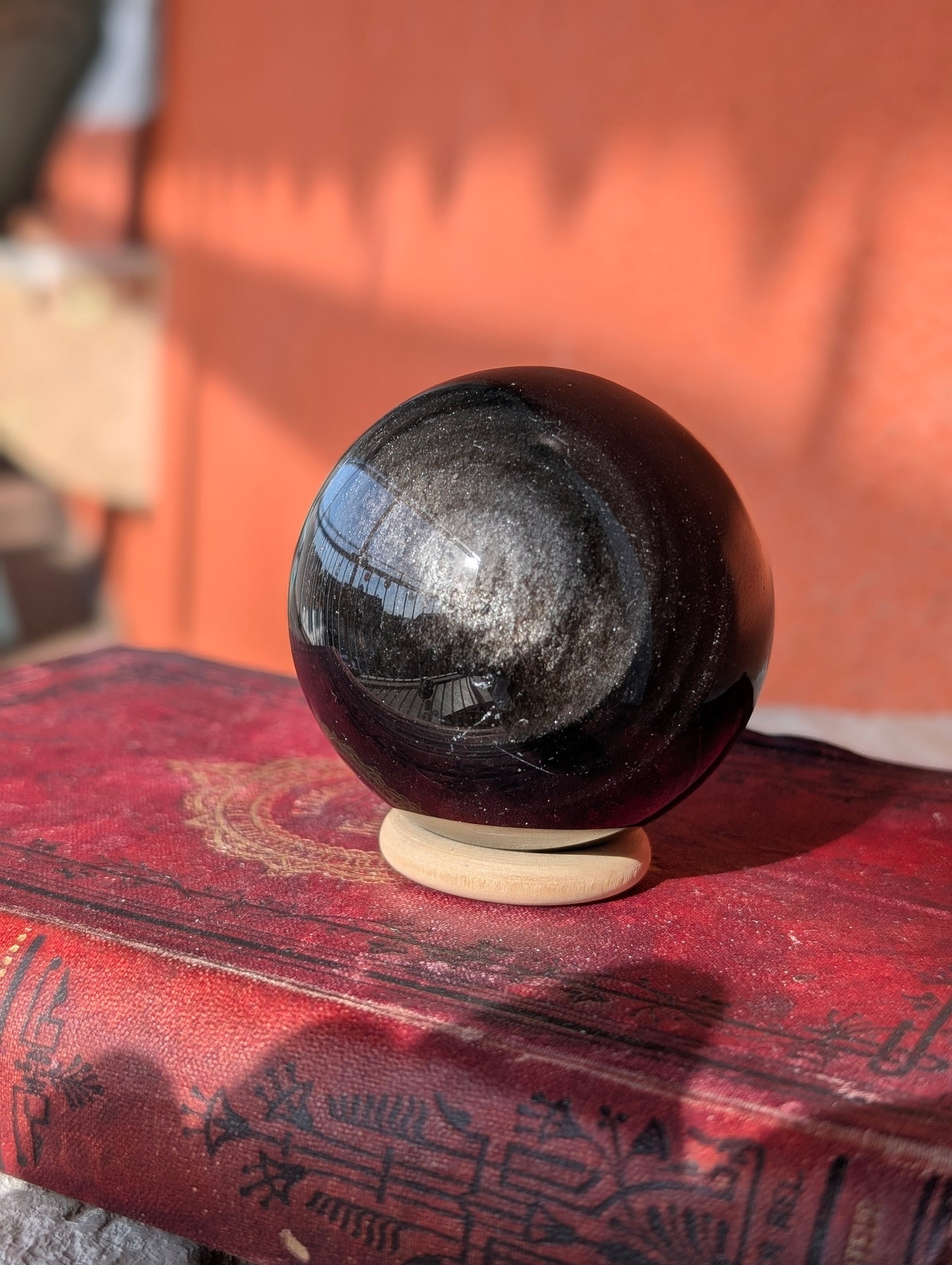 Sphère obsidienne argentée 5.6 cm