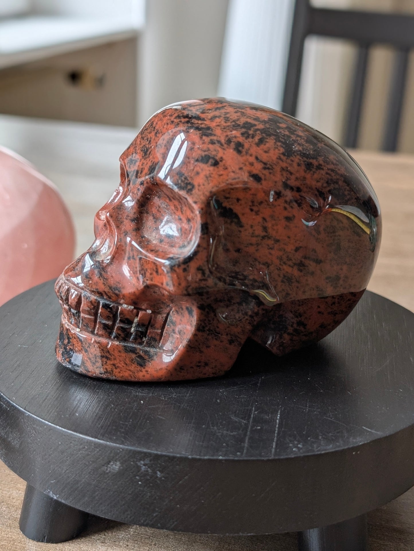 Statue obsidienne acajou
