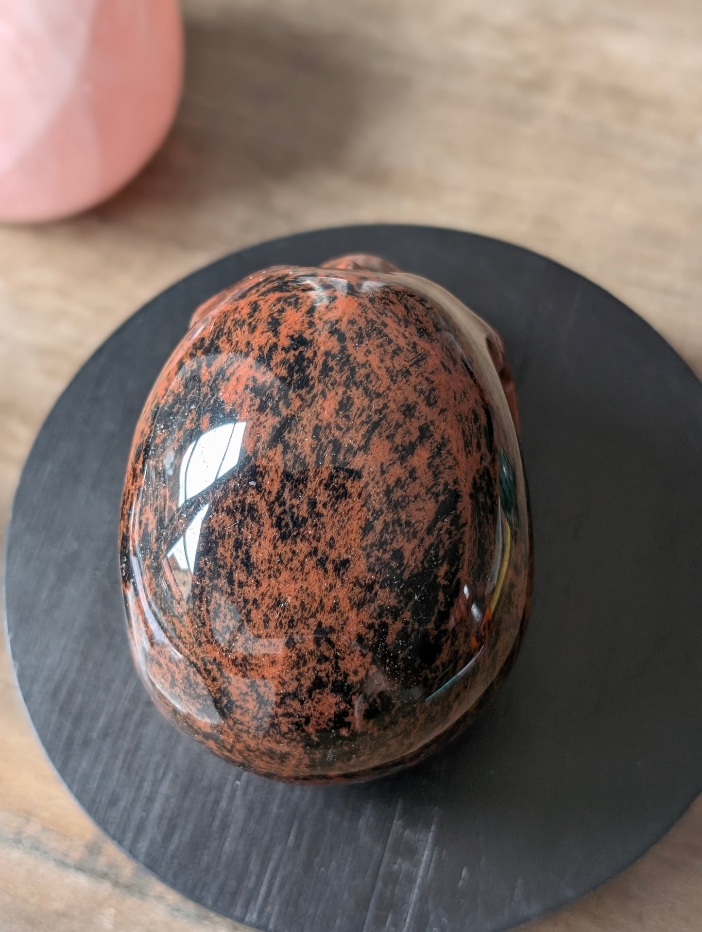 Statue obsidienne acajou