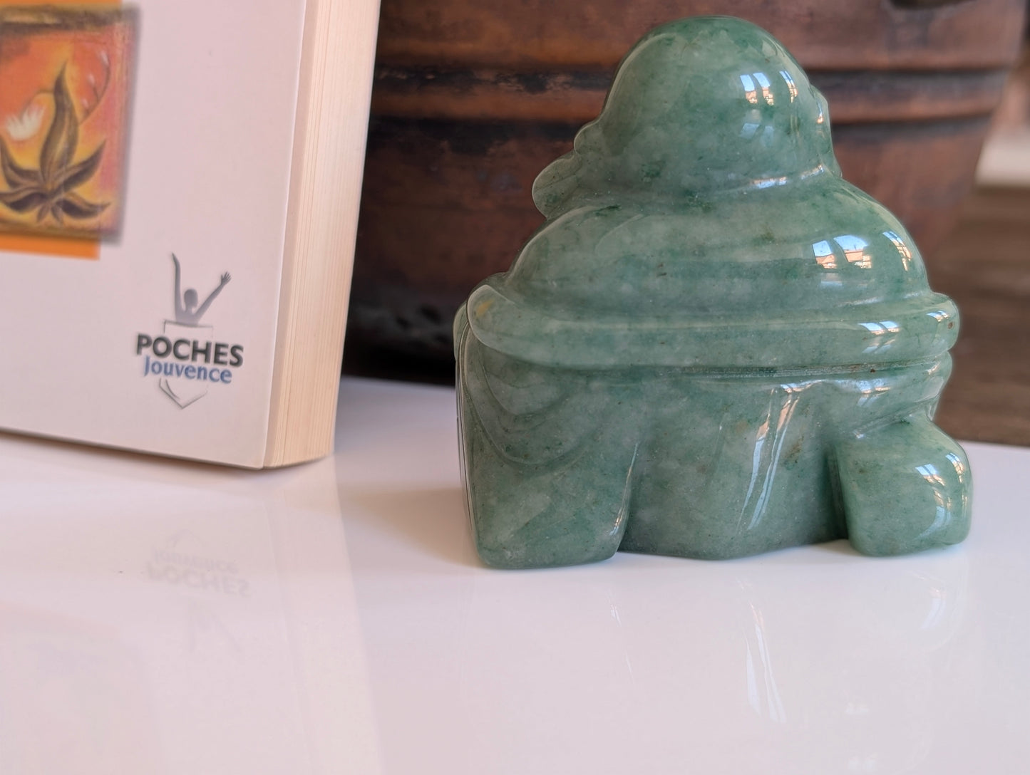 Bouddha en aventurine verte