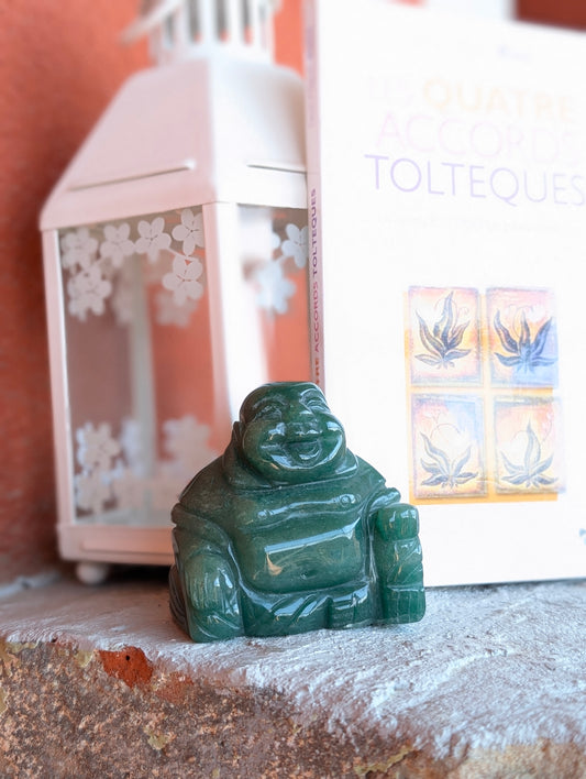 Bouddha en aventurine verte