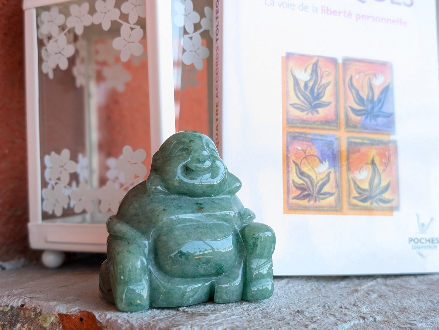 Bouddha en aventurine verte