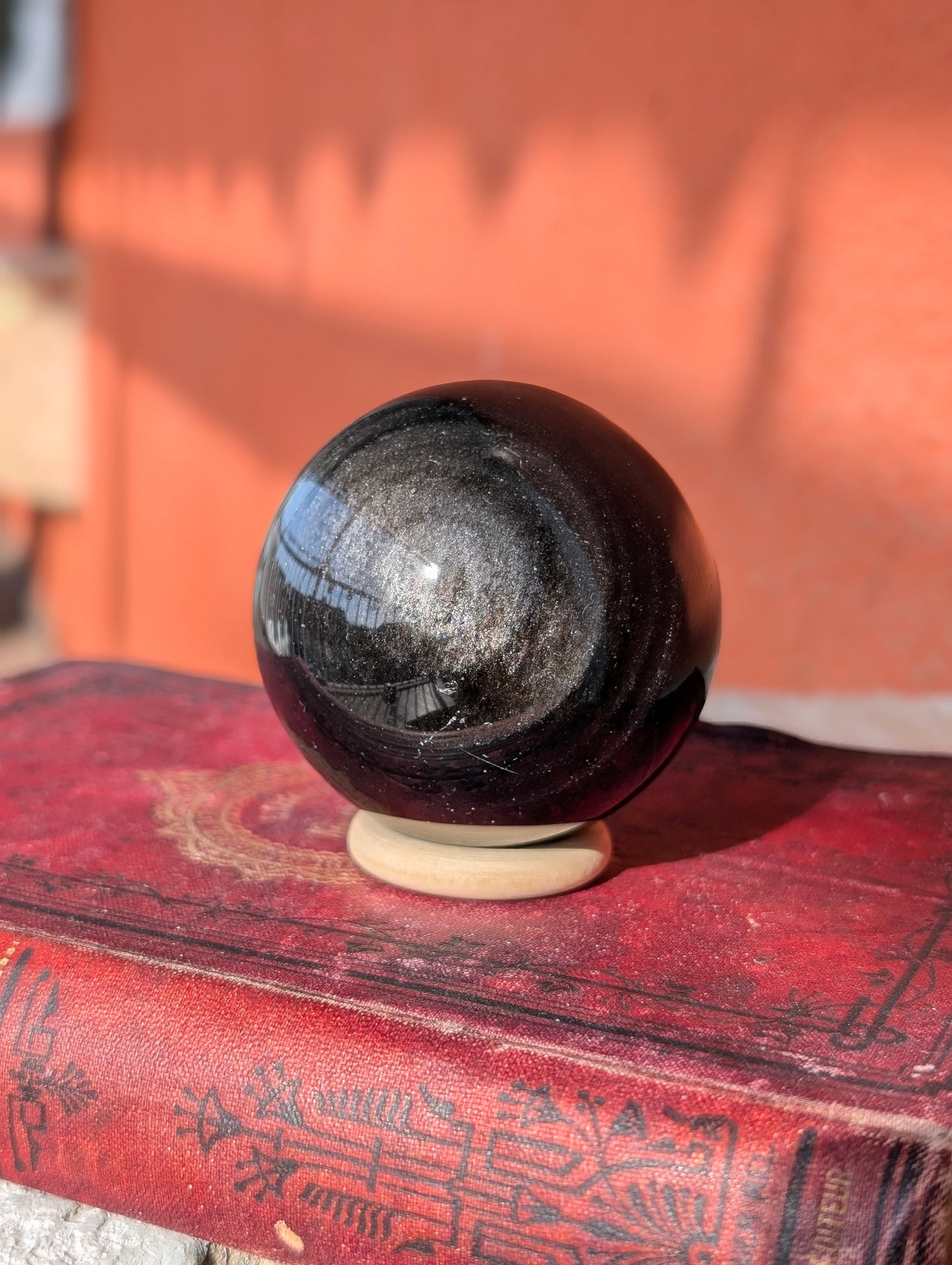 Sphère obsidienne argentée 5.6 cm