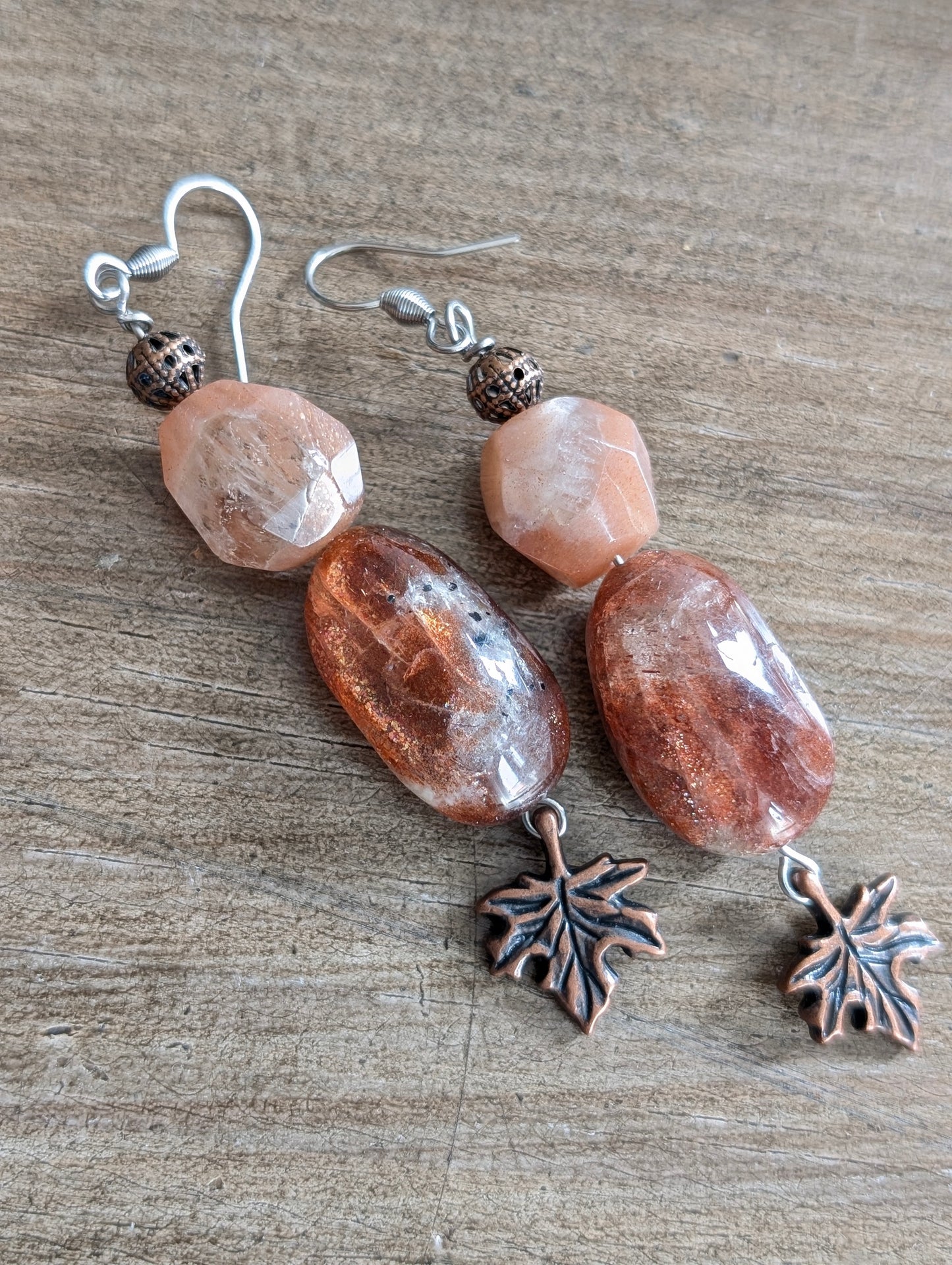 Boucles d'oreilles pierre de soleil