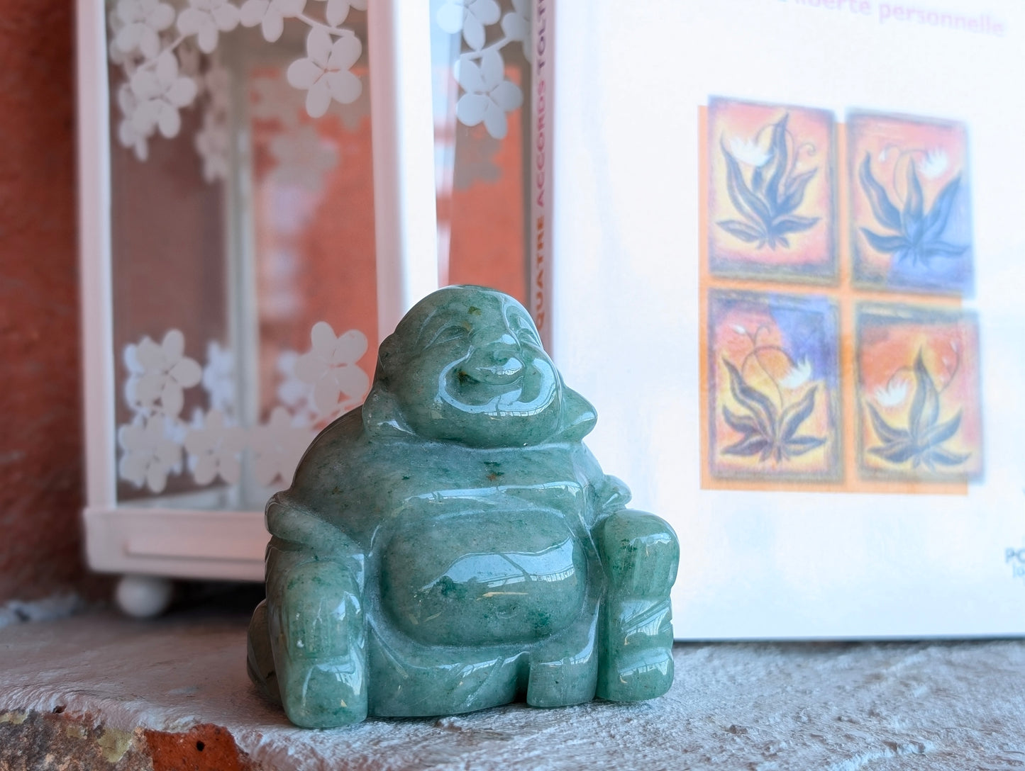 Bouddha en aventurine verte