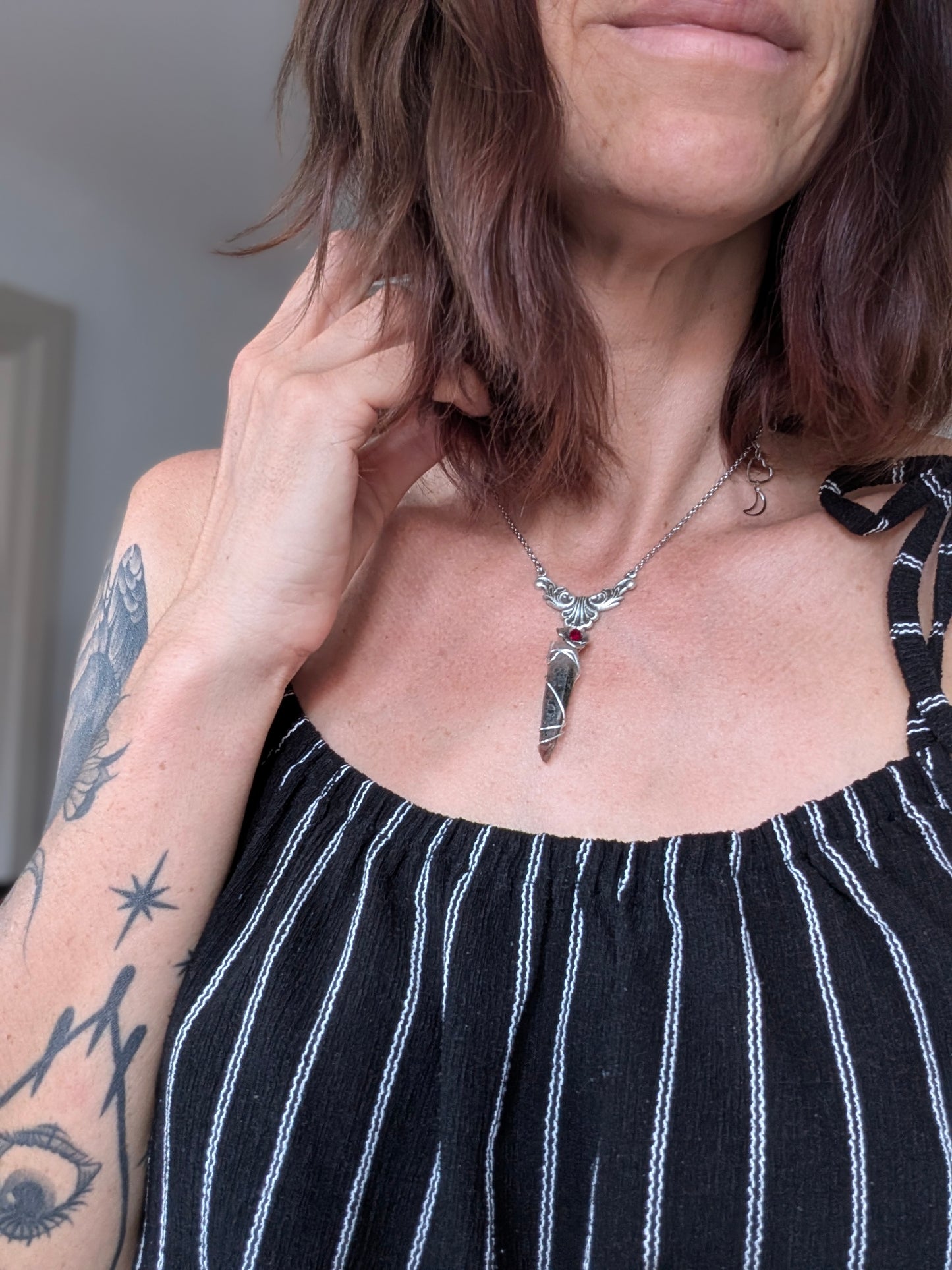 Collier avec jolie lodolite belge Bierghes