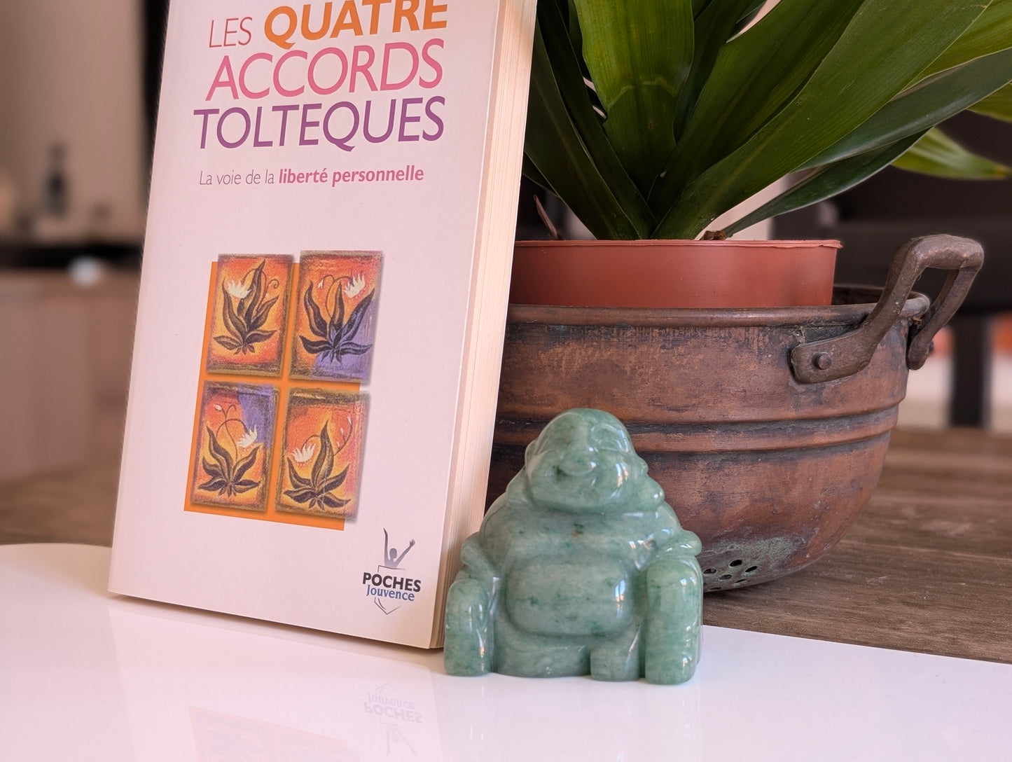 Bouddha en aventurine verte