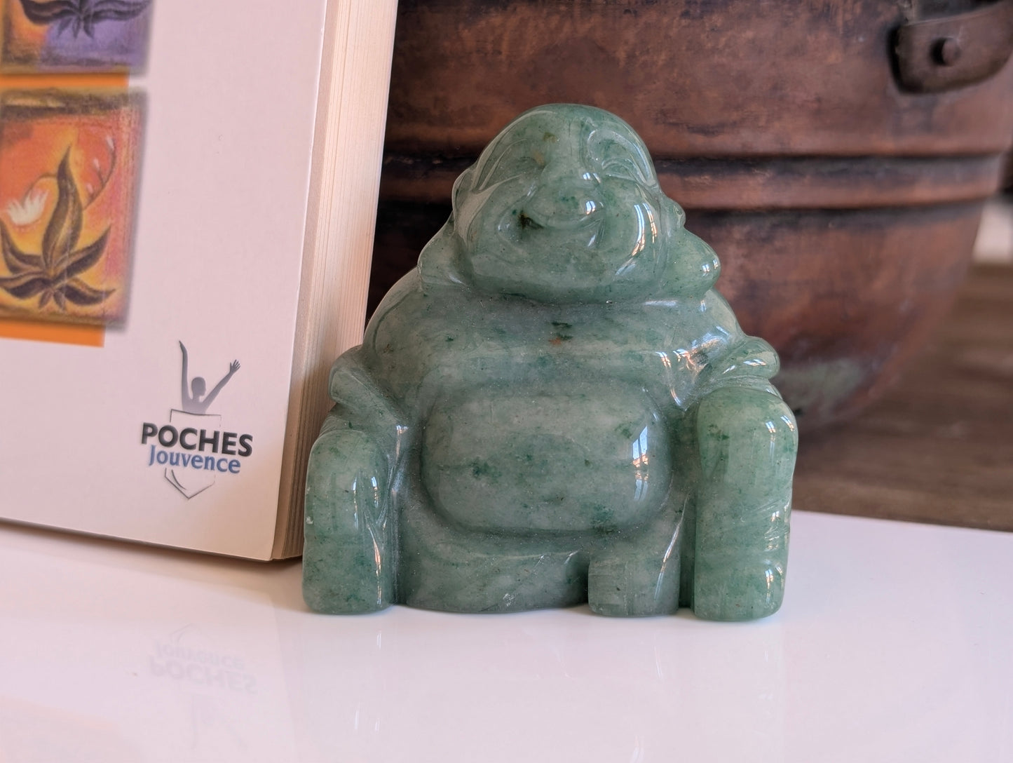 Bouddha en aventurine verte