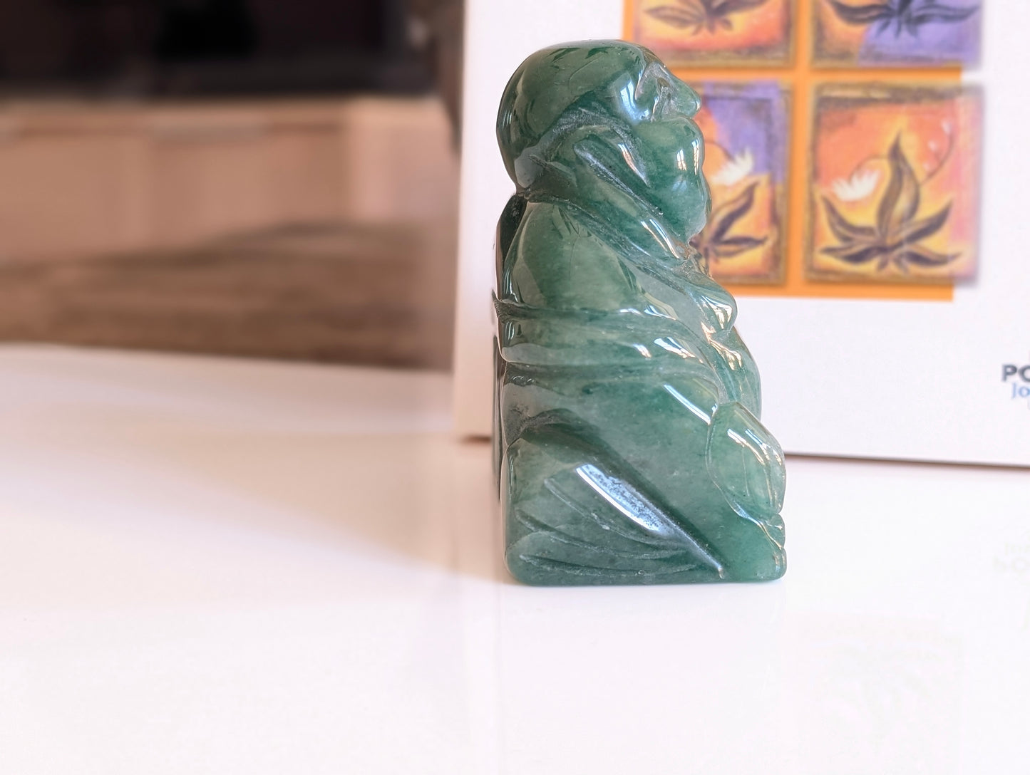 Bouddha en aventurine verte