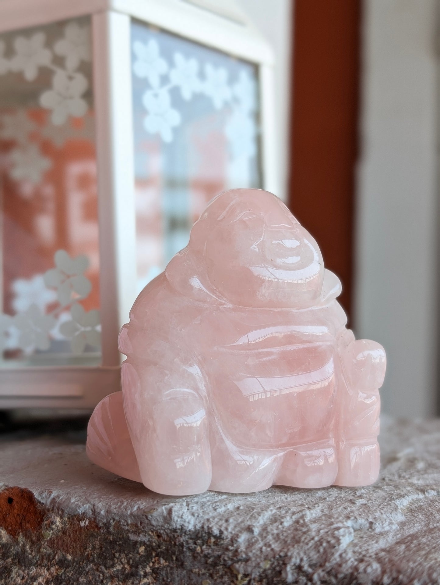 Bouddha quartz rose