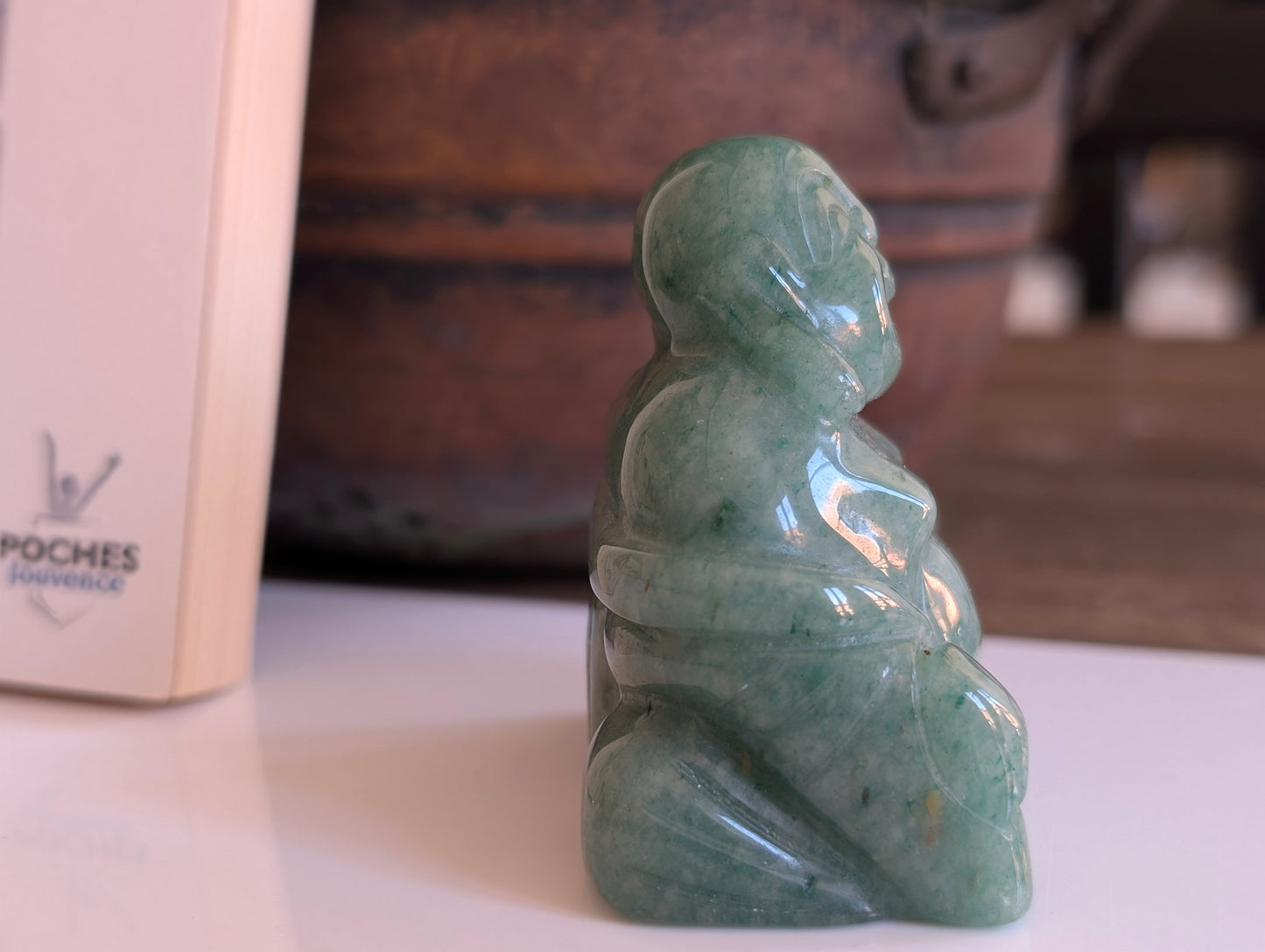 Bouddha en aventurine verte