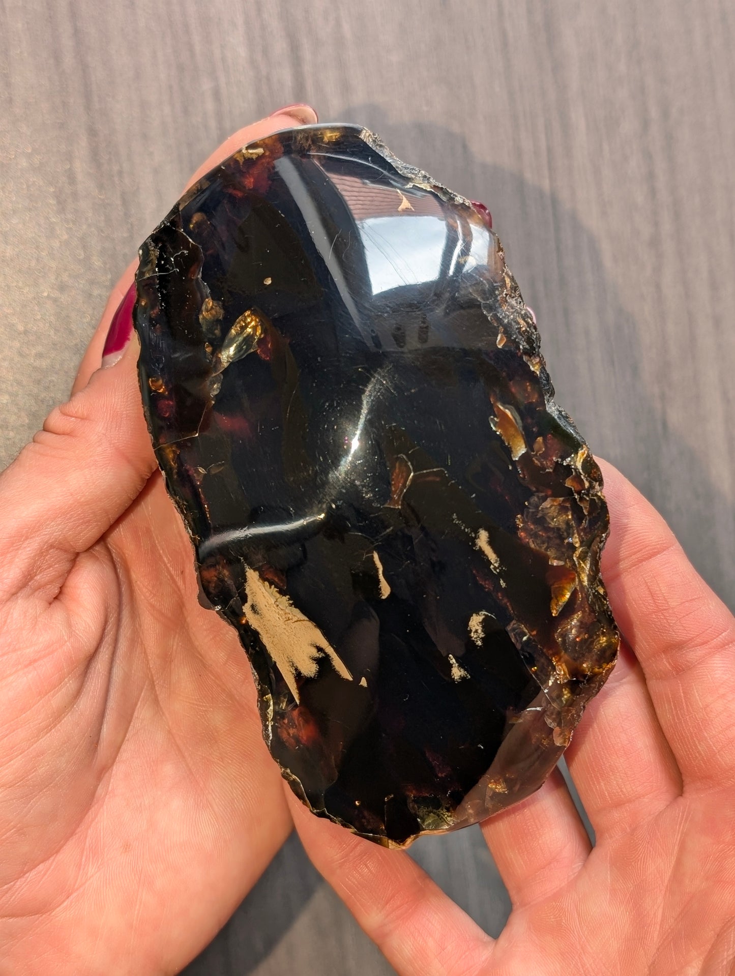 Morceau ambre bleu 250 g