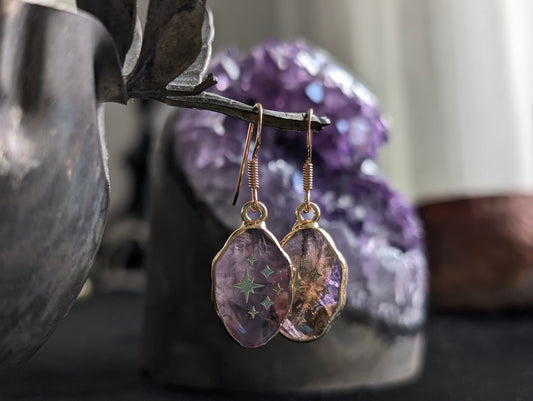 Boucles d'oreilles améthystes