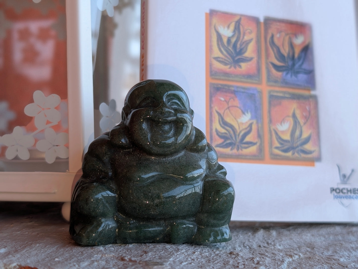 Bouddha en aventurine verte