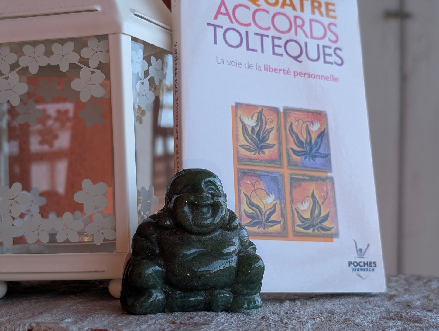 Bouddha en aventurine verte