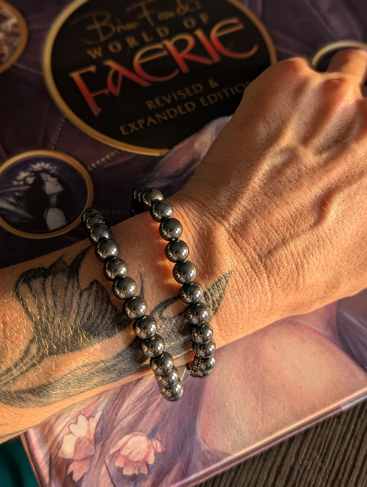Bracelet homme ou femme hématite 17 cm 8mm