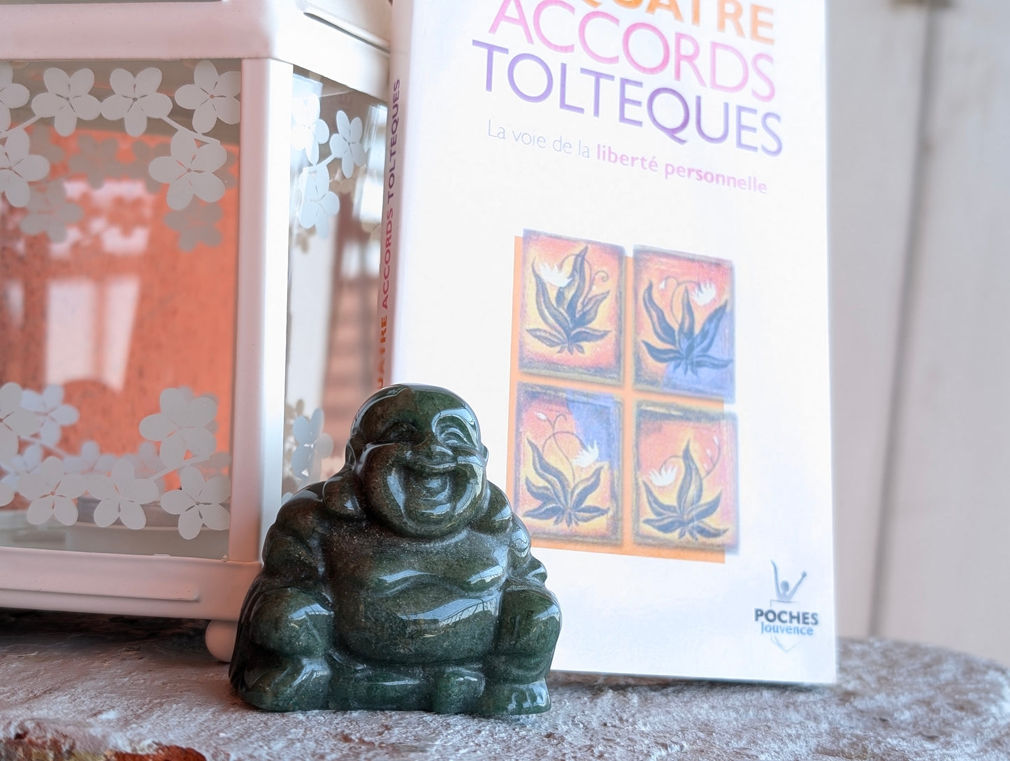 Bouddha en aventurine verte