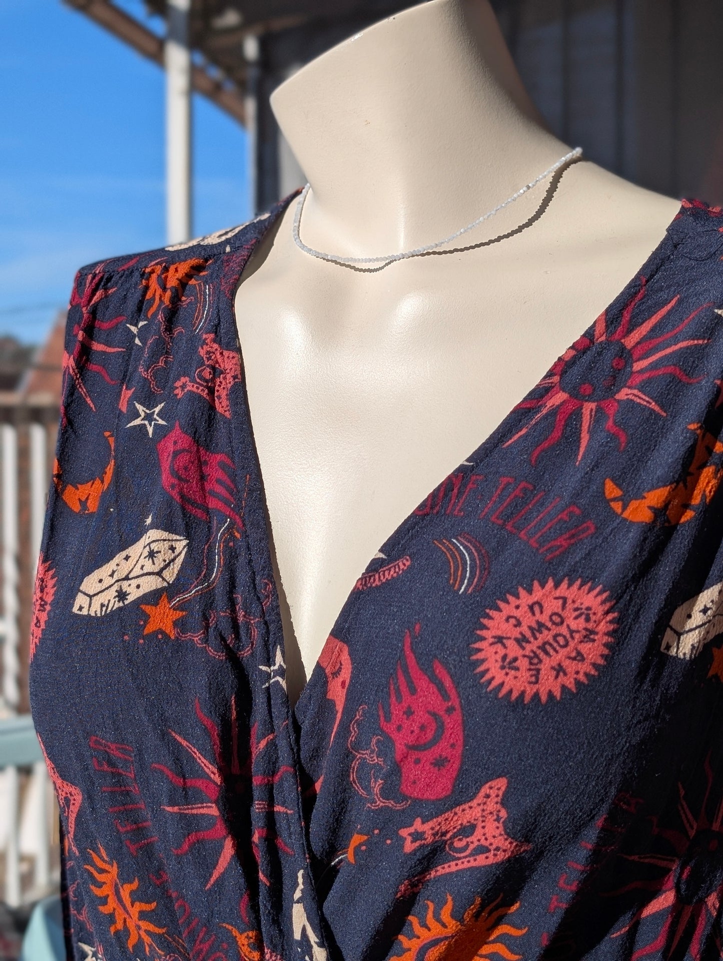 Collier ras du cou aigue marine