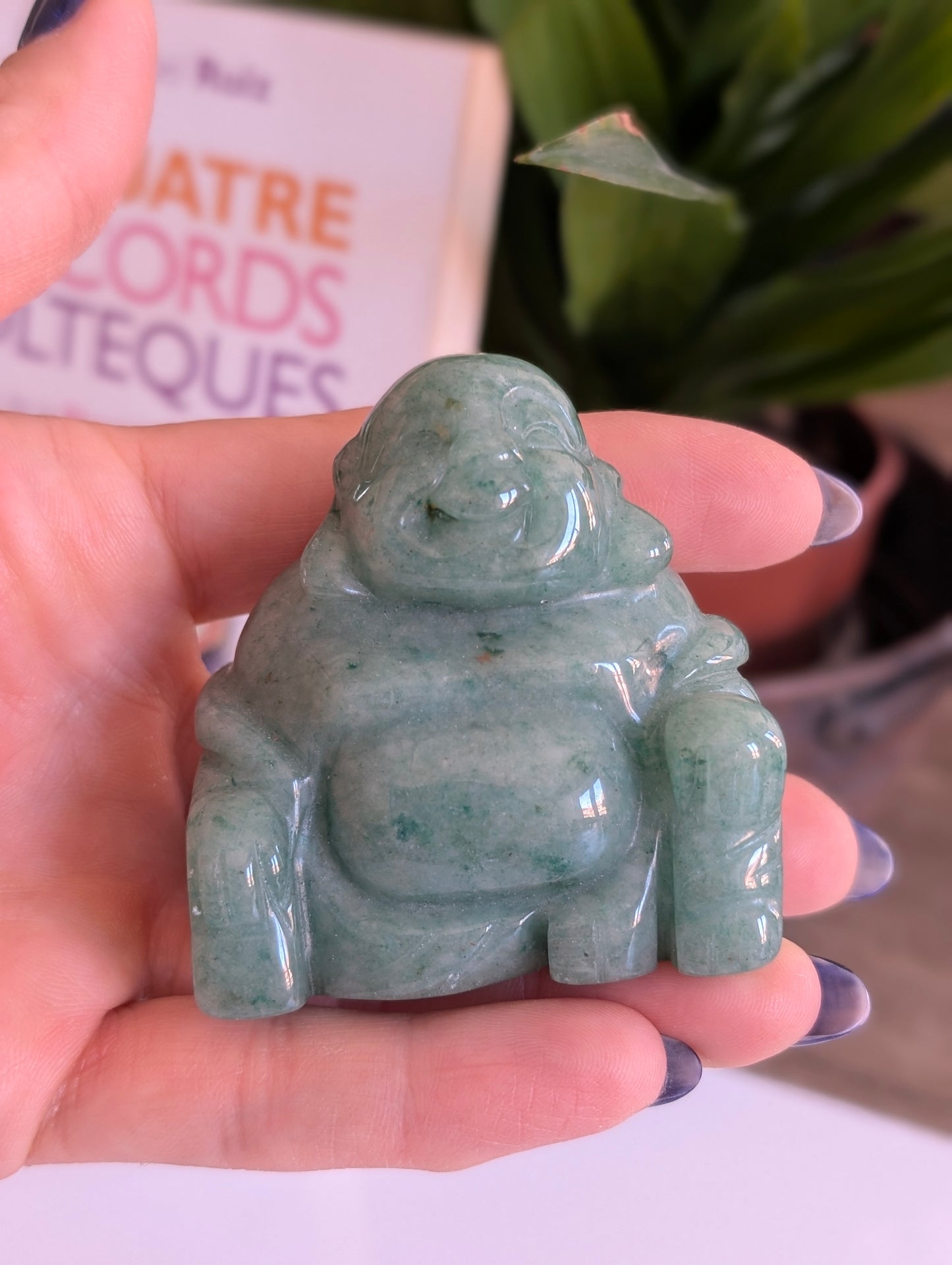 Bouddha en aventurine verte