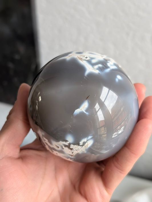 Sphère agate orque 8 cm
