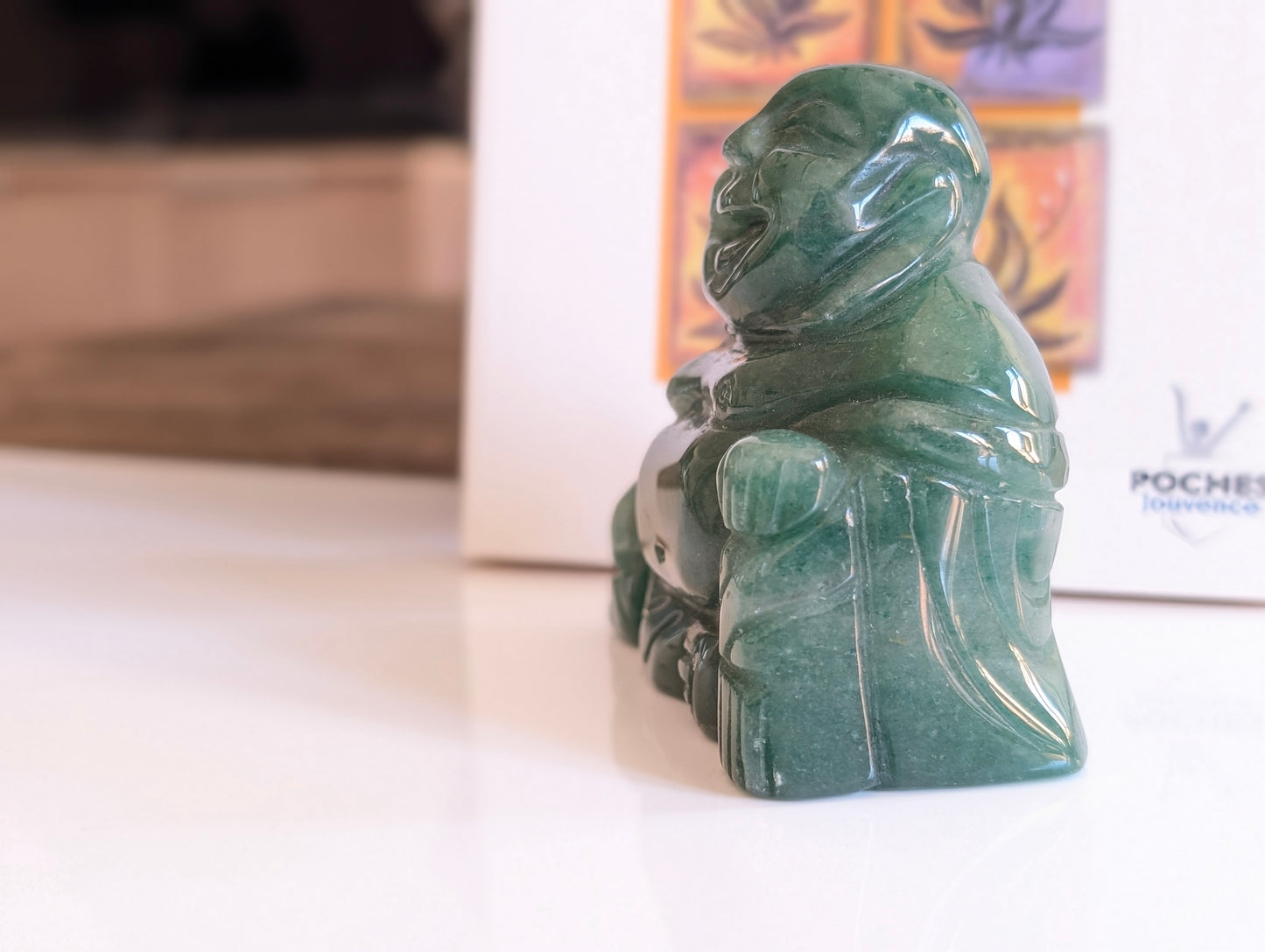 Bouddha en aventurine verte