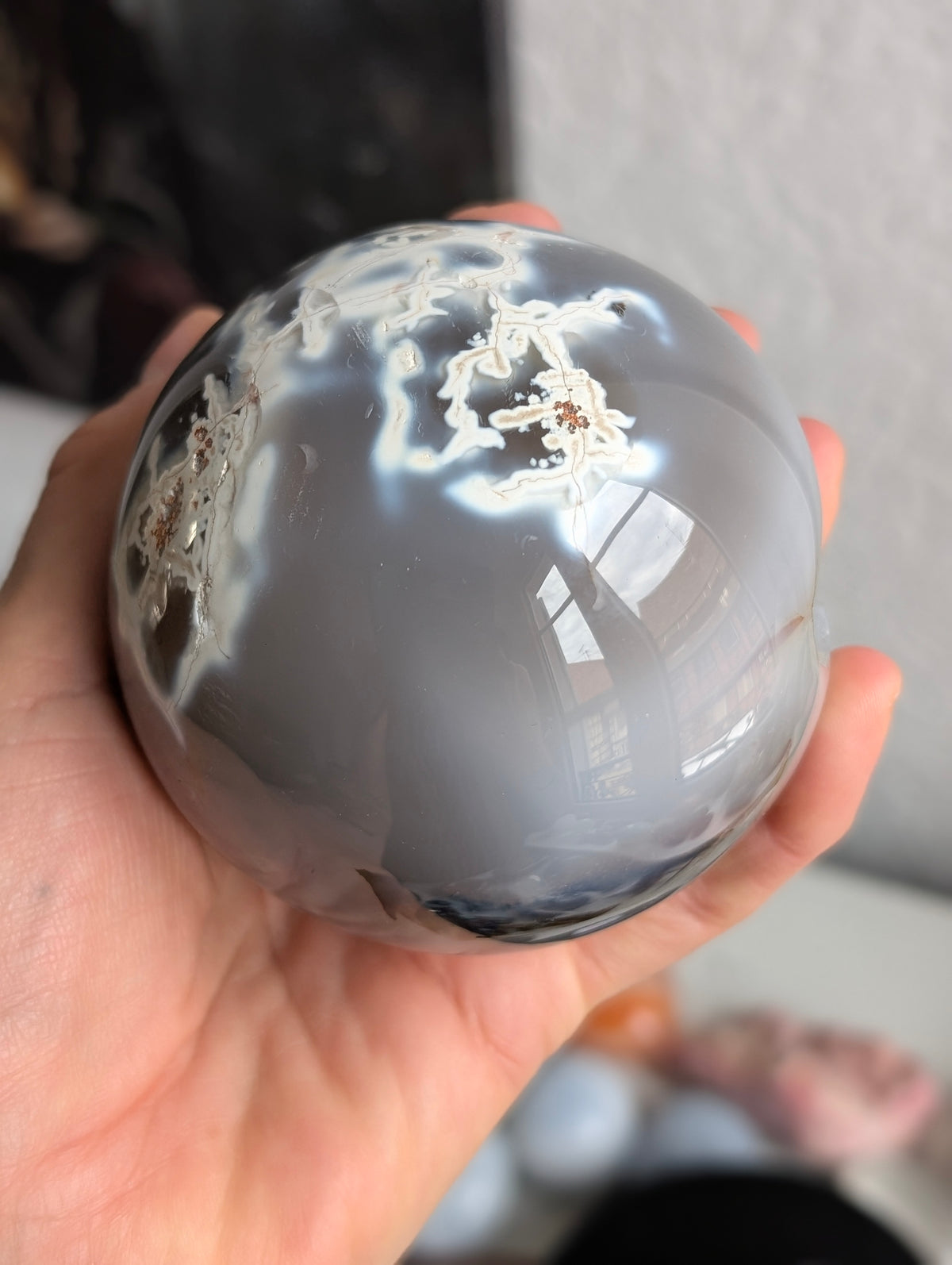 Sphère agate orque 8 cm