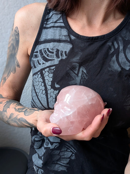 Statue quartz rose