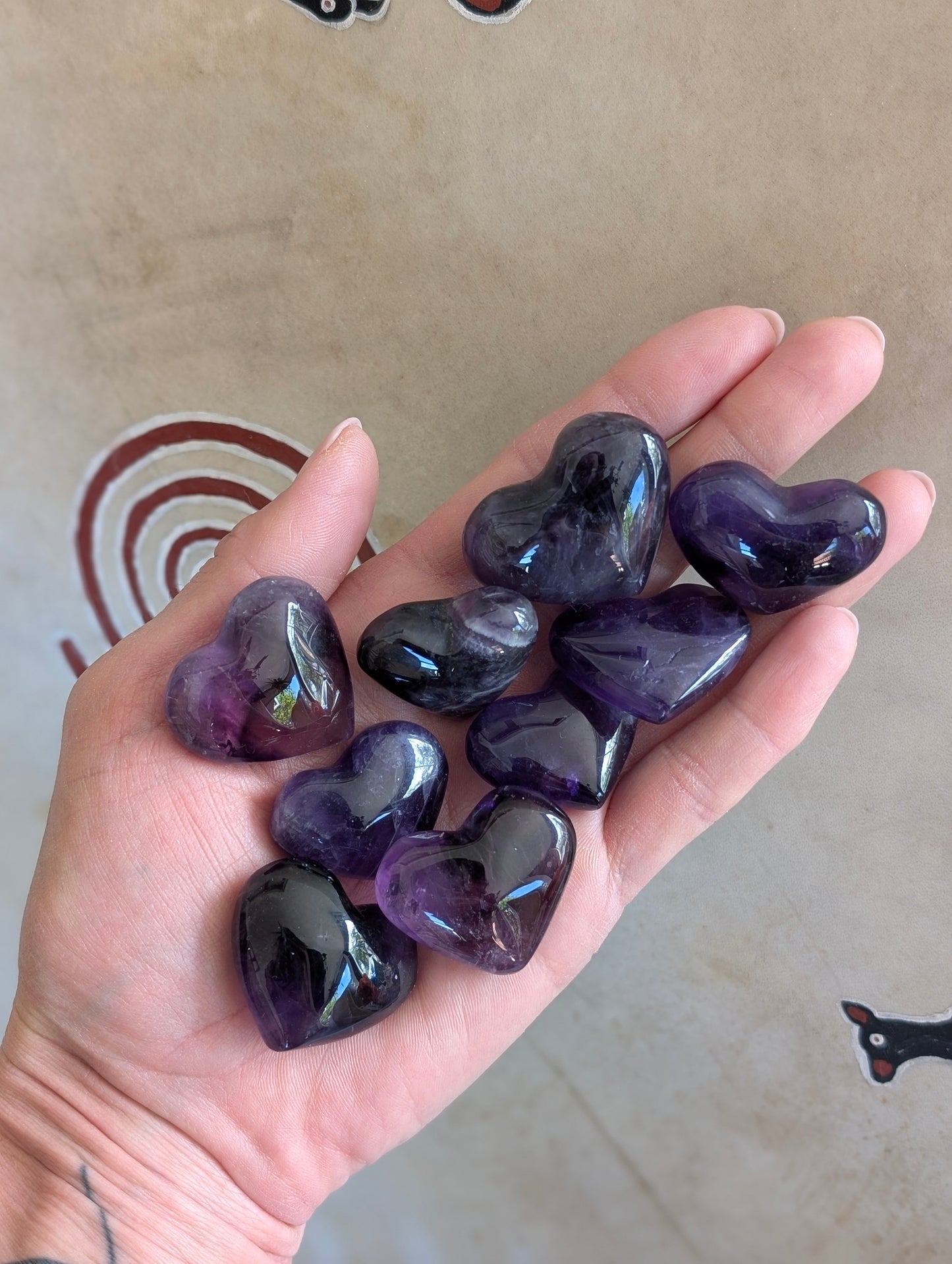 Coeur améthyste qualité +