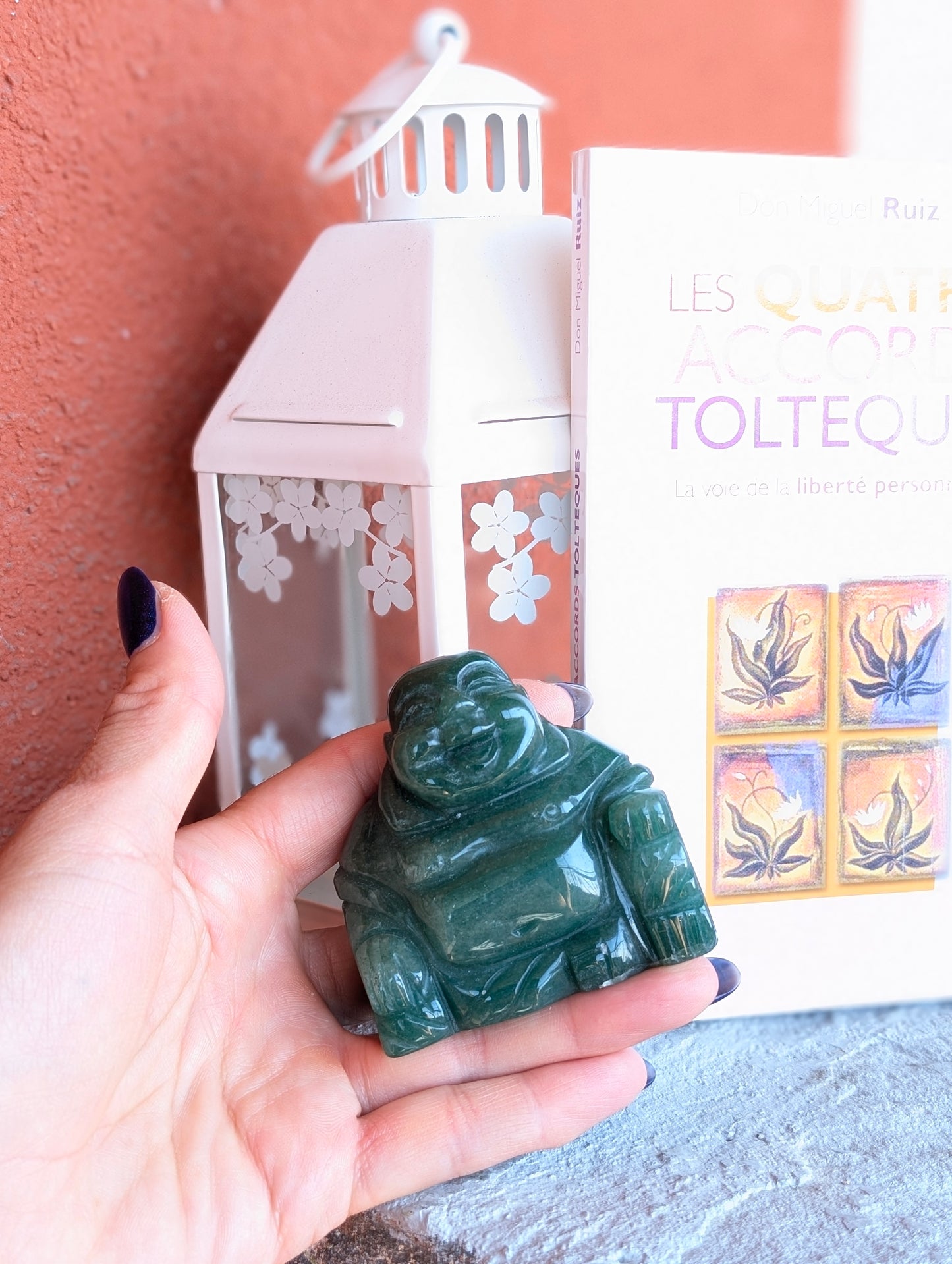 Bouddha en aventurine verte