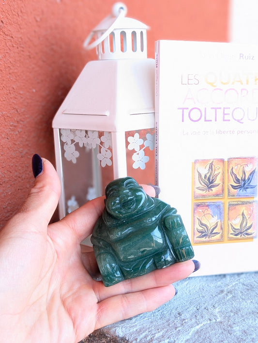 Bouddha en aventurine verte