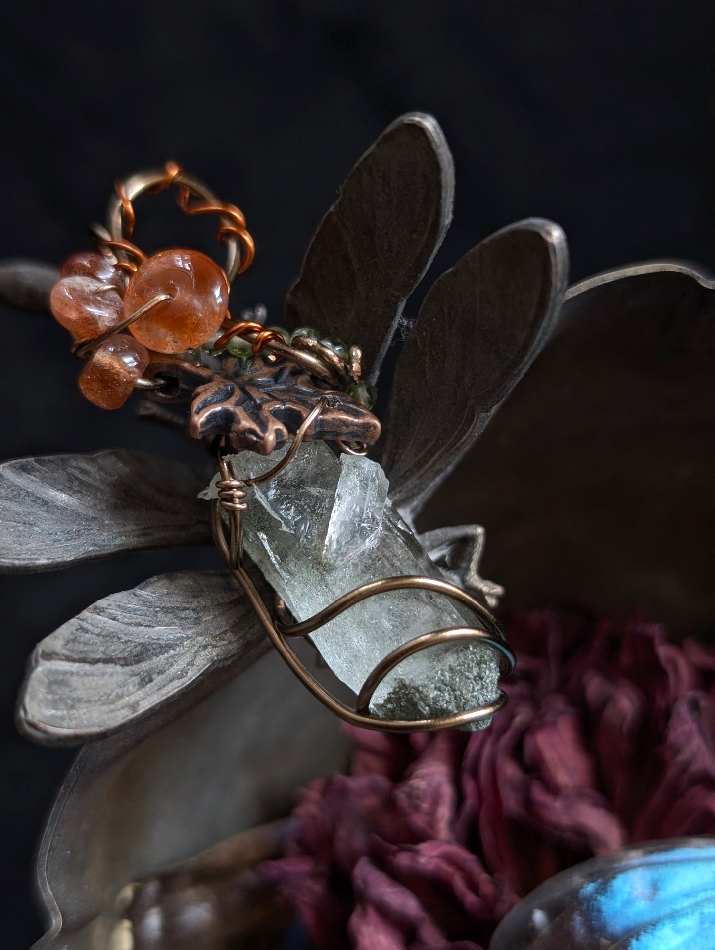 Collier avec jolie lodolite des Alpes