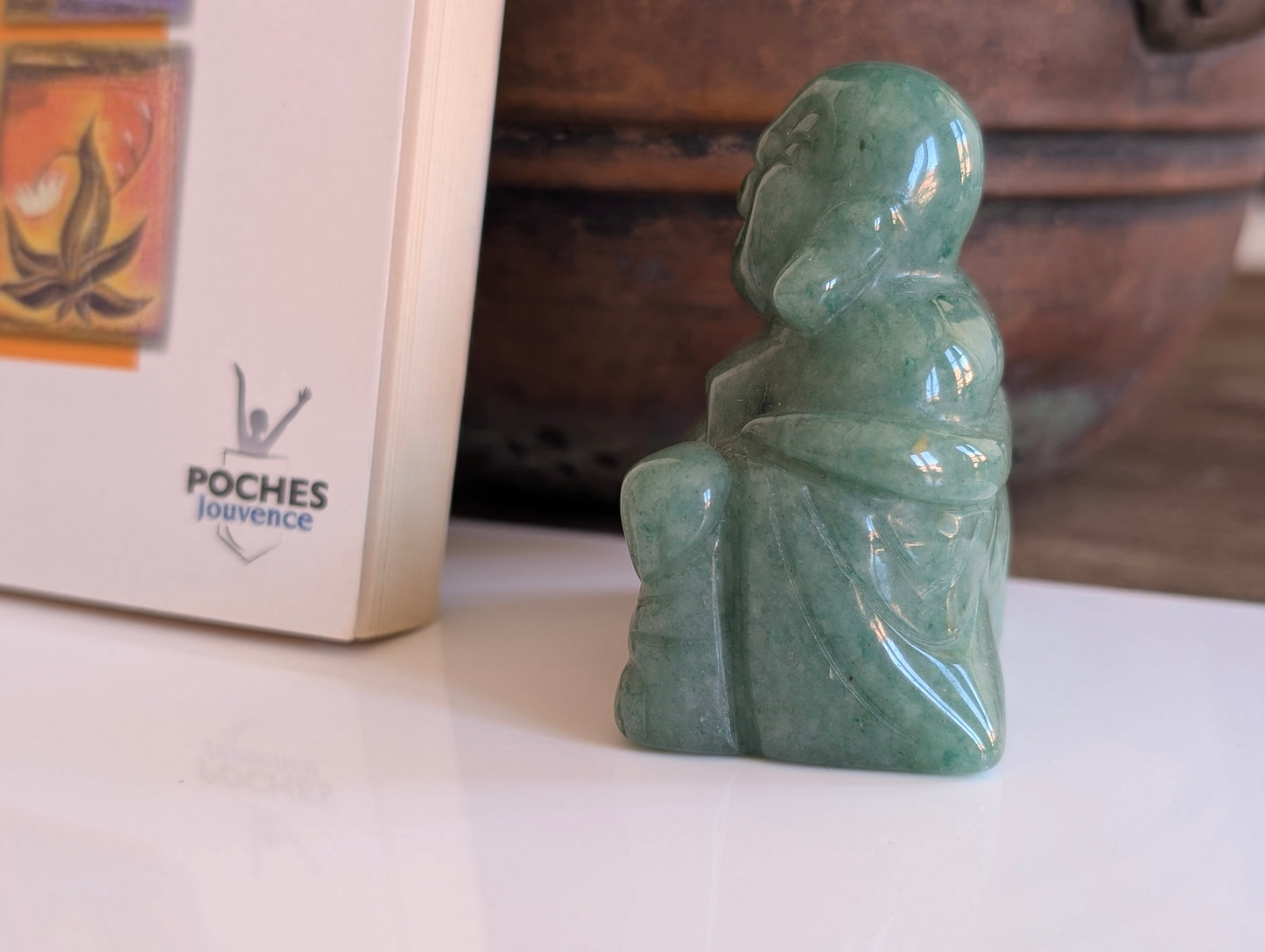 Bouddha en aventurine verte