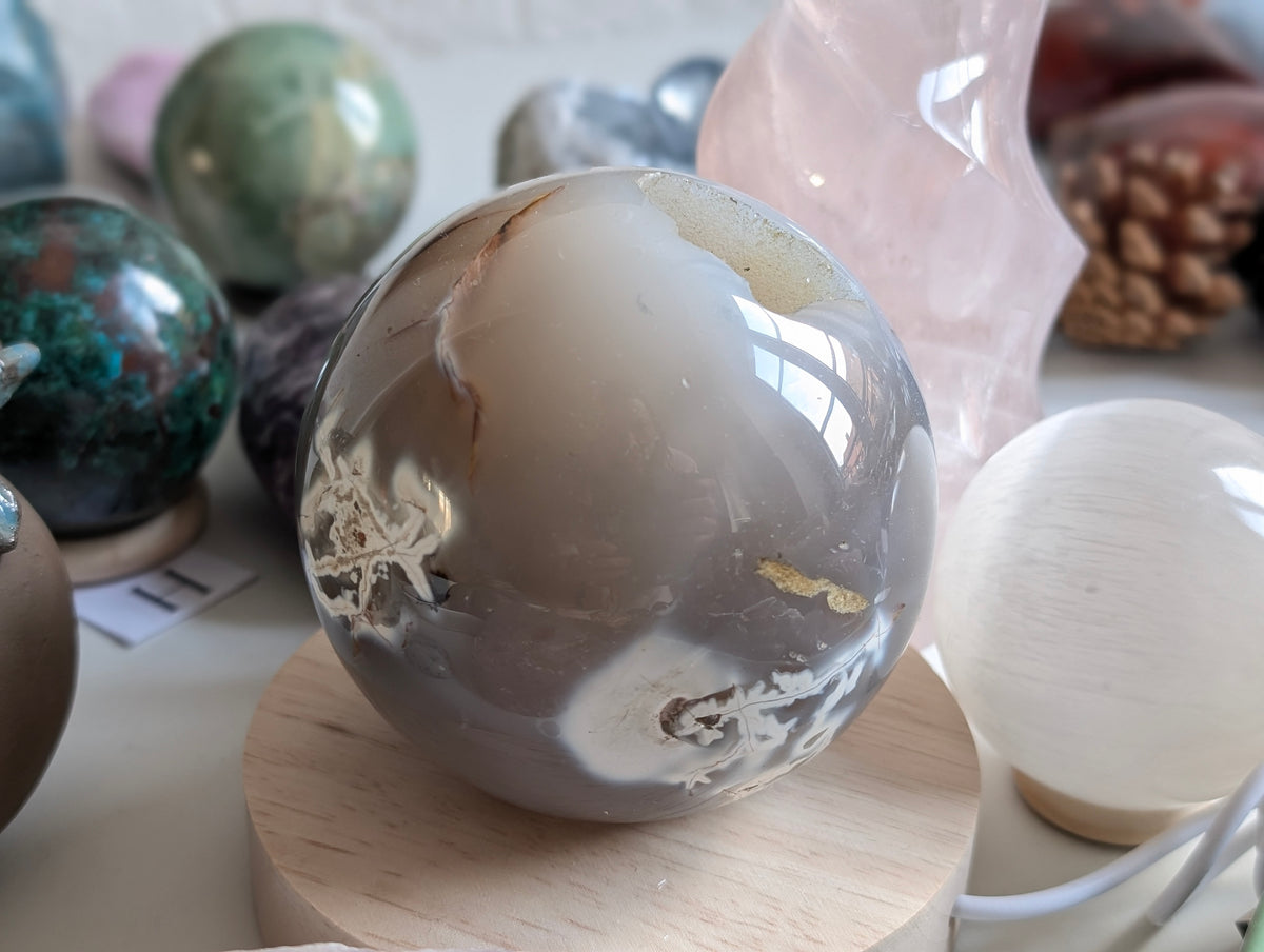 Sphère agate orque 8 cm