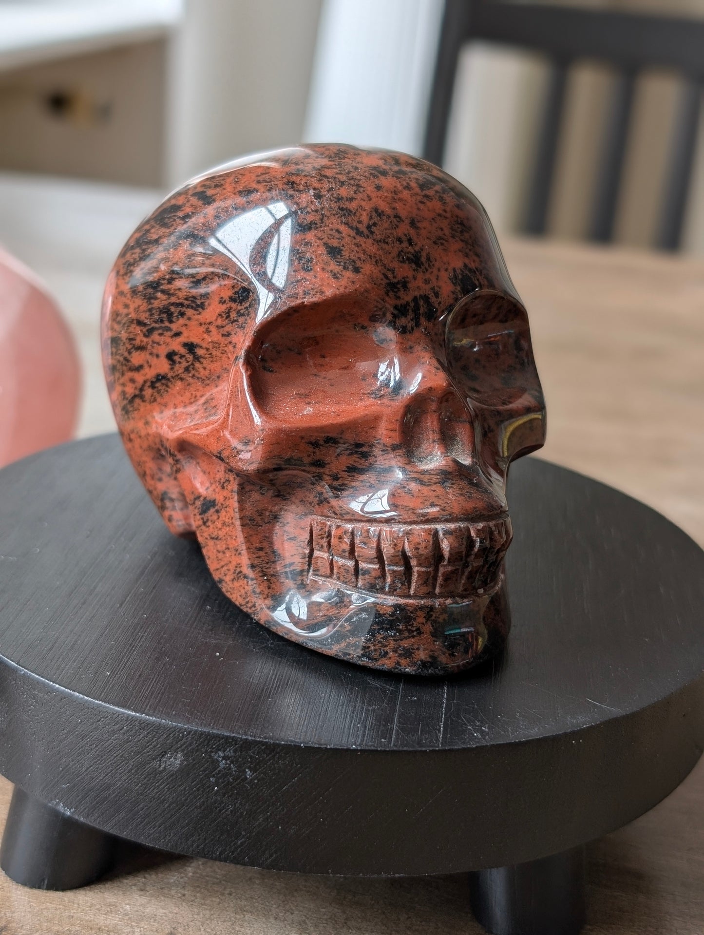 Statue obsidienne acajou