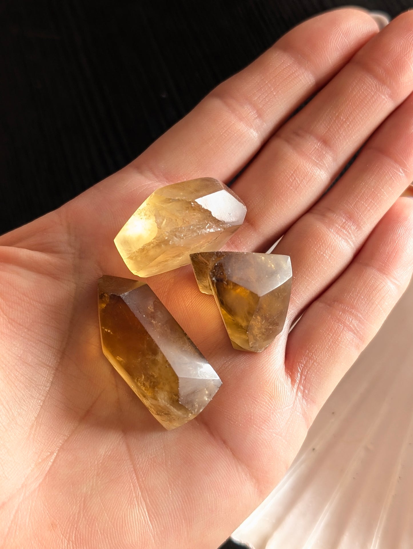 Pointes de citrine véritables
