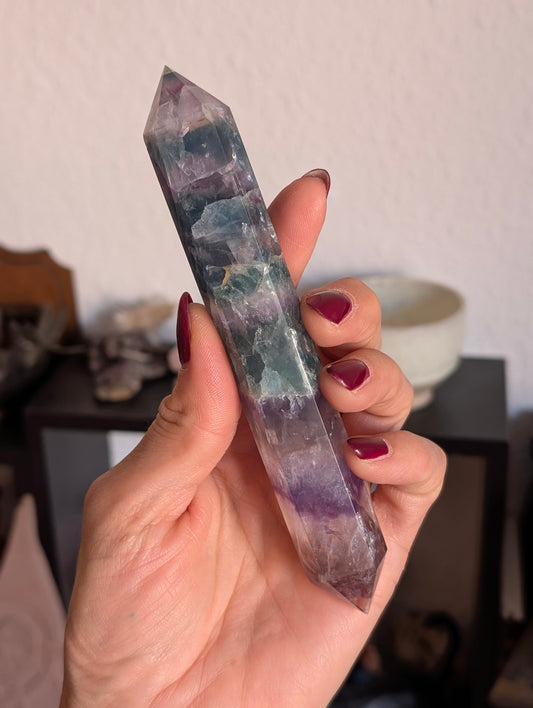 Double pointe en fluorite