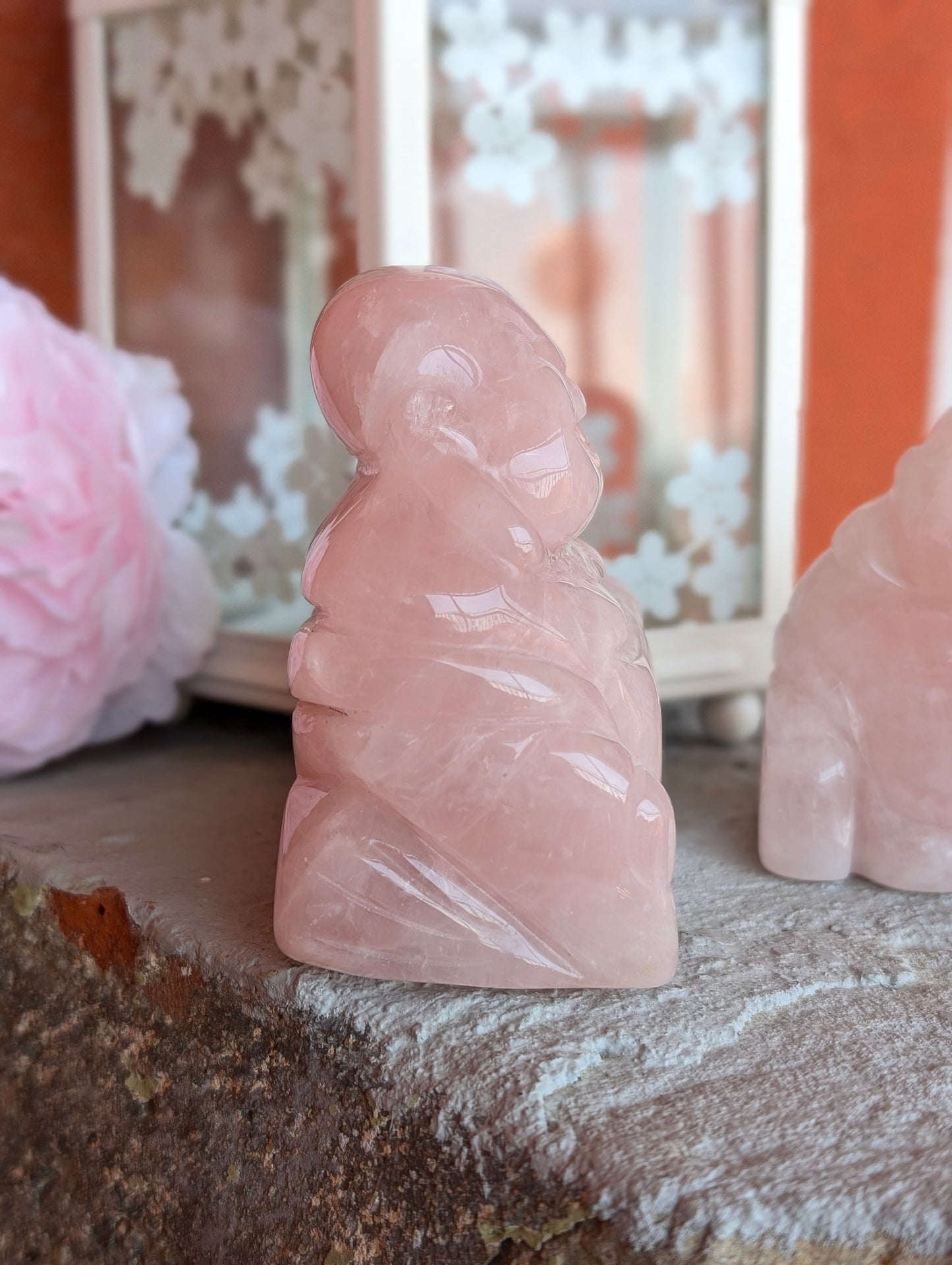 Bouddha quartz rose