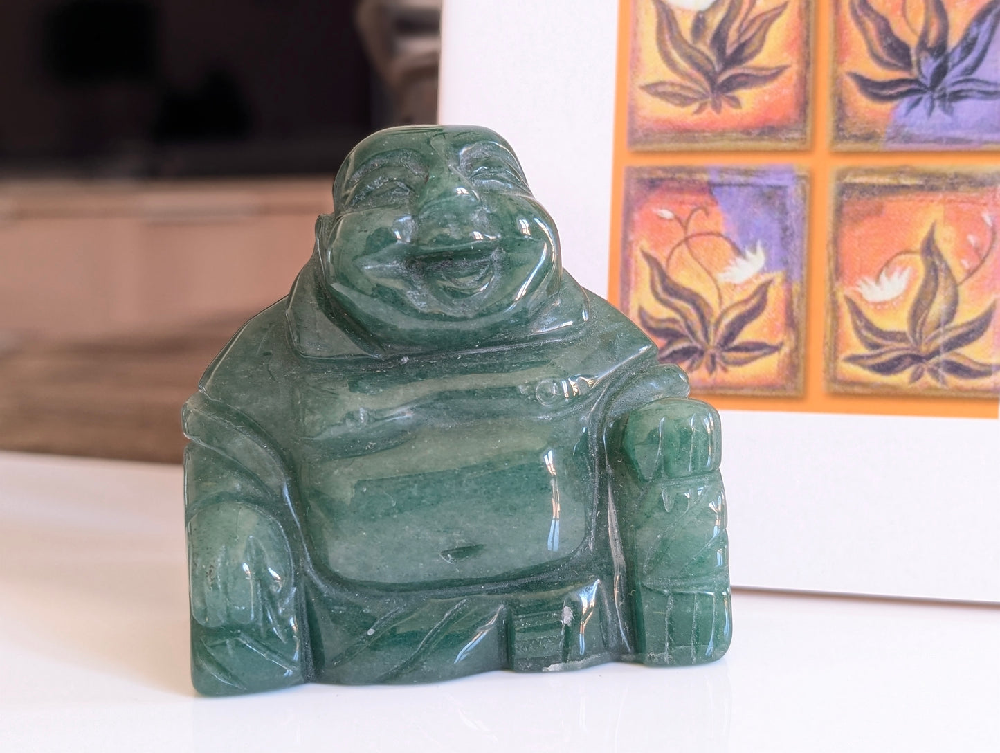 Bouddha en aventurine verte