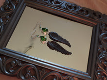 Charger la photo dans la galerie, Boucles d&#39;oreilles Swarovski ailes noires