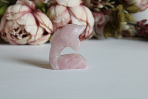 Dauphin en quartz rose