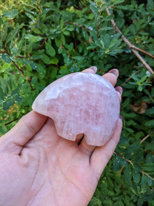 1 ours en quartz rose