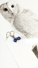 Charger la photo dans la galerie, Boucles d&#39;oreilles avec lapis lazuli inox
